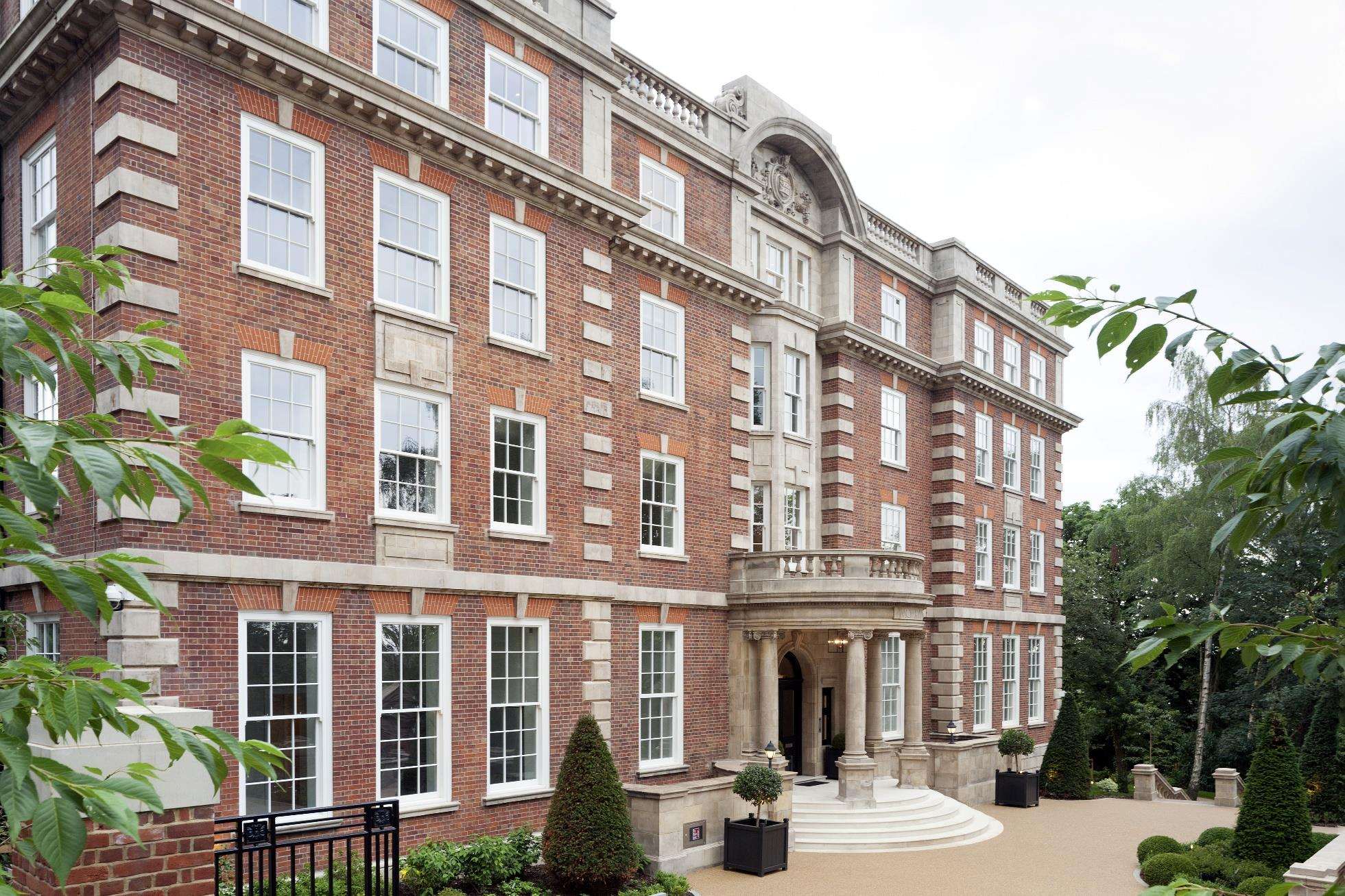 The principal red-brick elevation of One Highgate after completion.